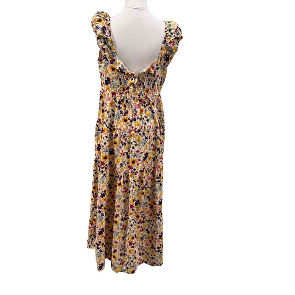 Old Navy Floral Tiered Maxi Dress Cottage Coquette Pockets Large Vacation Summer - Picture 3 of 10